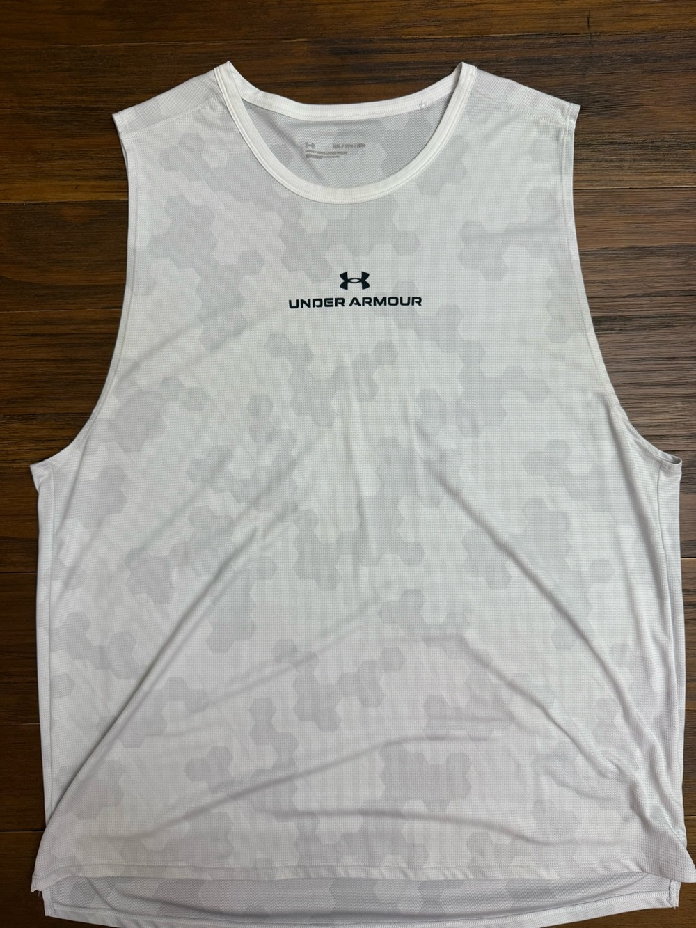 Under Armour Men’s White & Light Gray Camouflage Training Tank